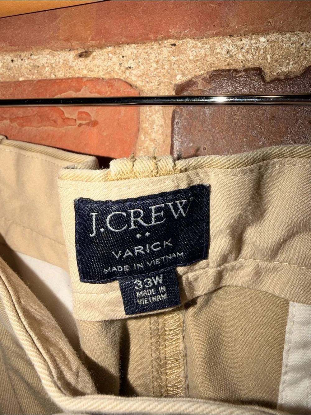 J. Crew Khaki Varick Chino Shorts - Neutral Beige Sz 33